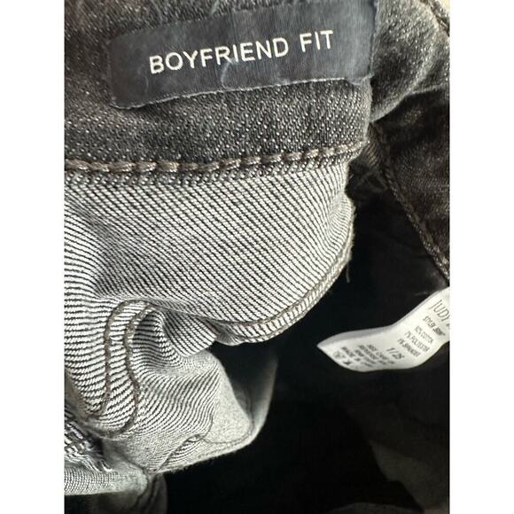 JUDY BLUE Distressed Boyfriend Fit Charcoal Gray Bleach Splatter Jeans - Sz 1/25 - Picture 4 of 7